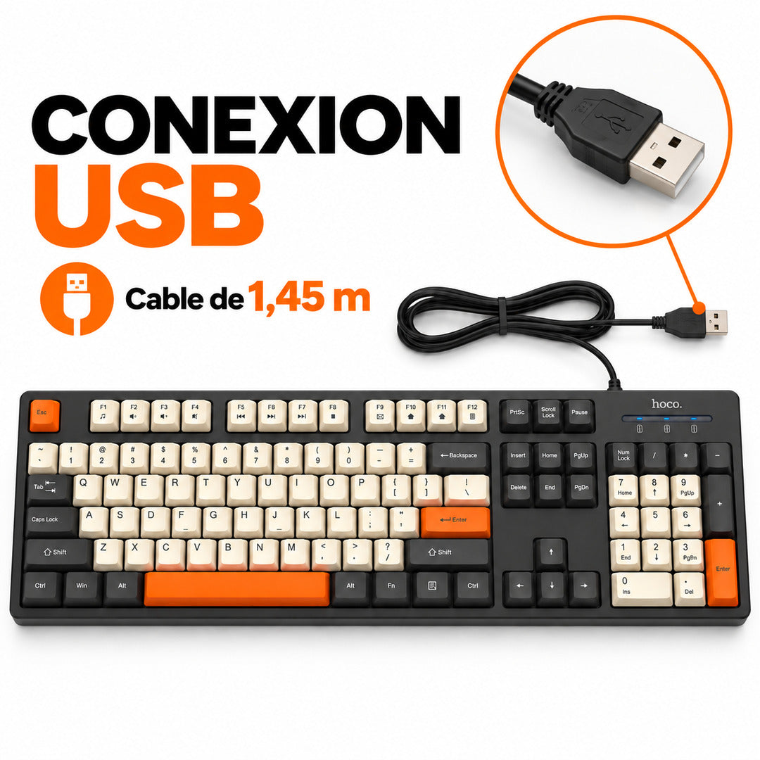 Conexion USB y cable de 1,45 metros Hoco GM61