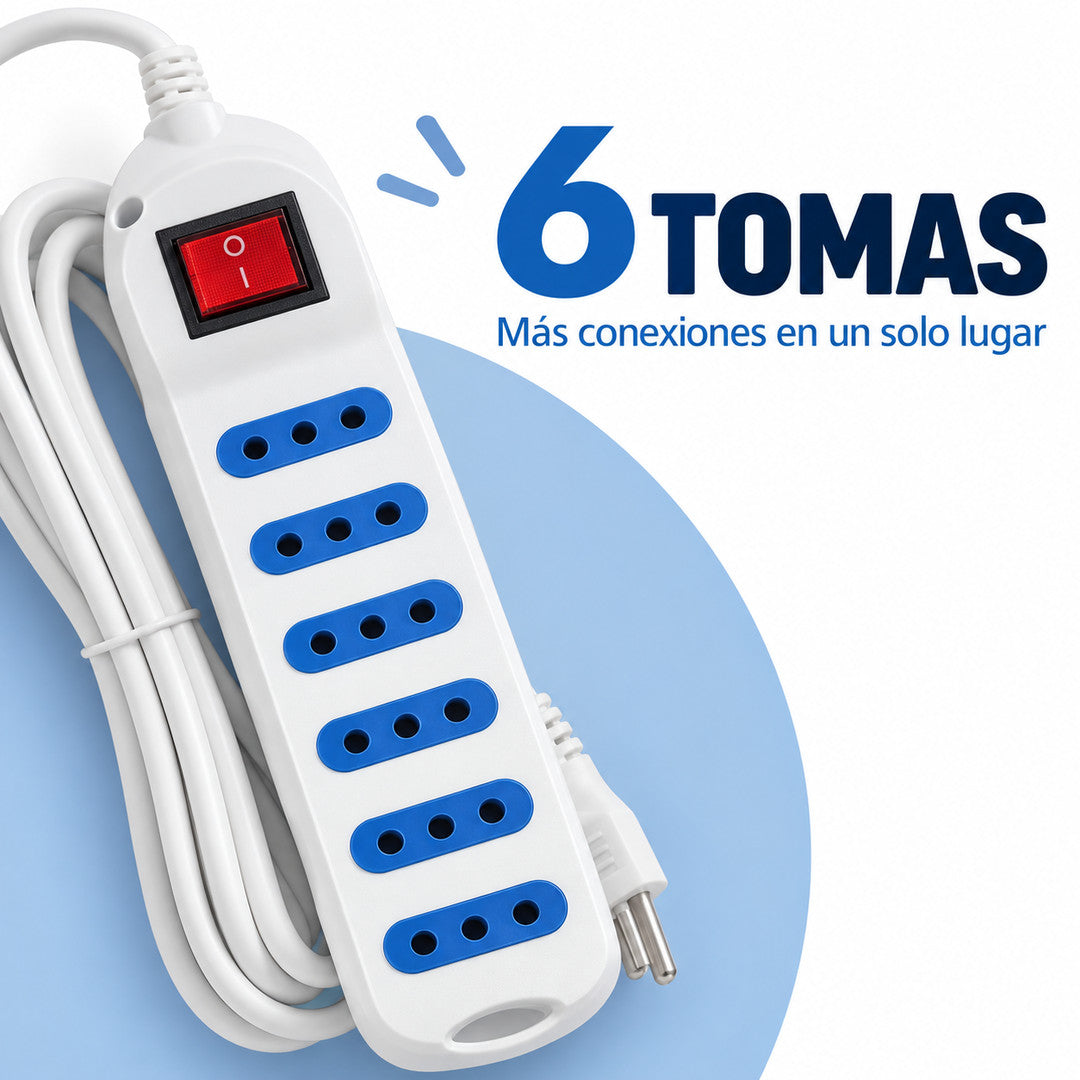 Zapatilla Philco con 6 tomas