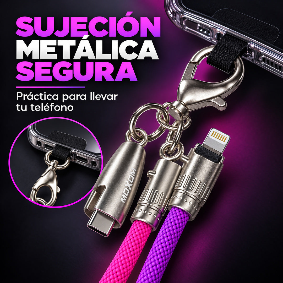 Sujeción metálica segura con mosquetón