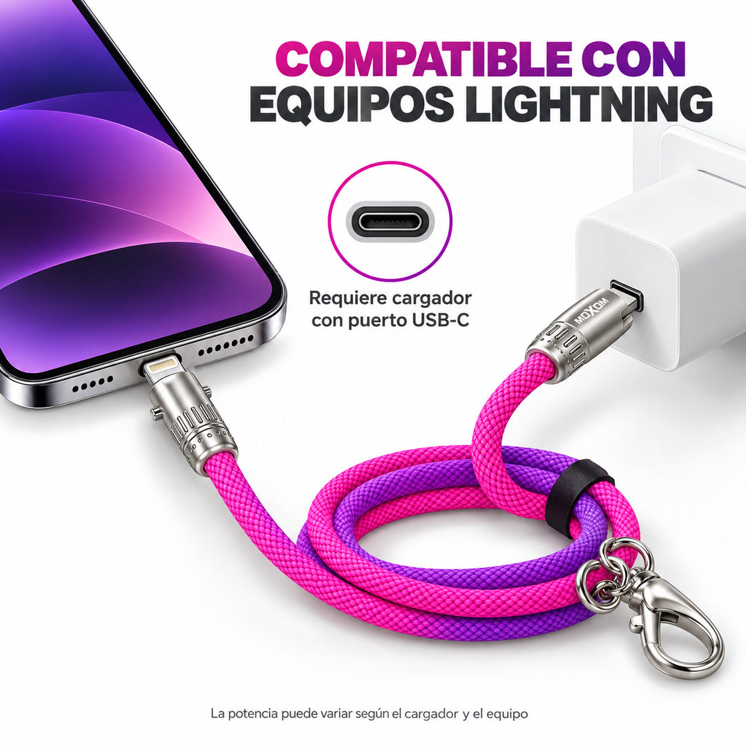 Compatible con equipos Lightning, requiere cargador USB-C