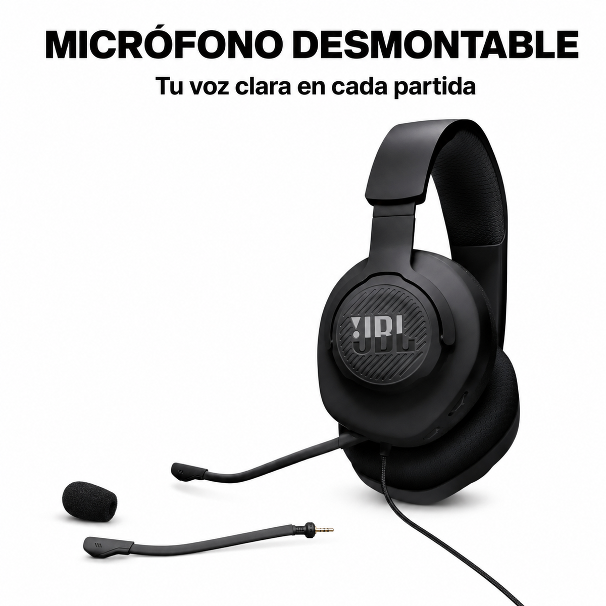 Audífonos Gamer JBL Quantum 100 M2 con Micrófono Desmontable 3.5 mm