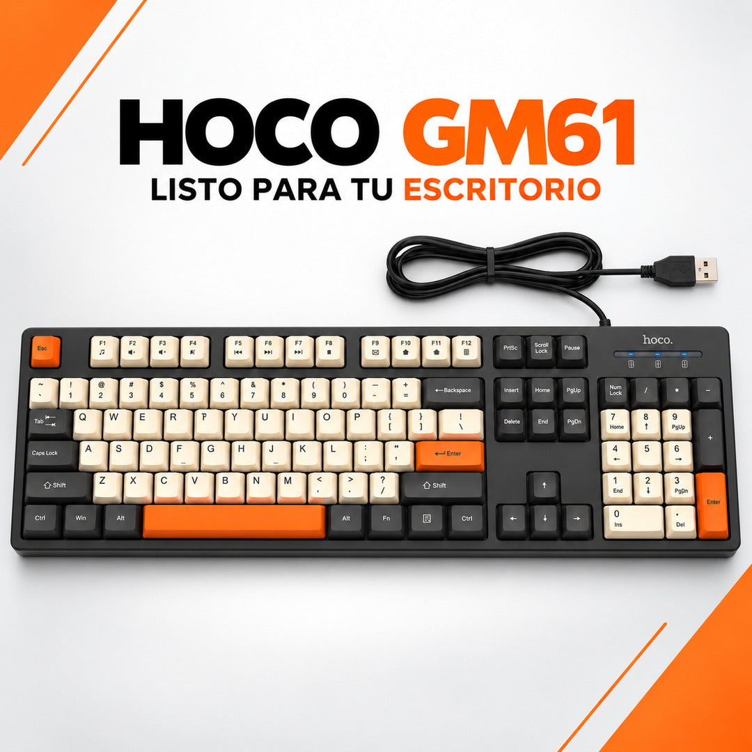 Teclado Hoco GM61 listo para el escritorio