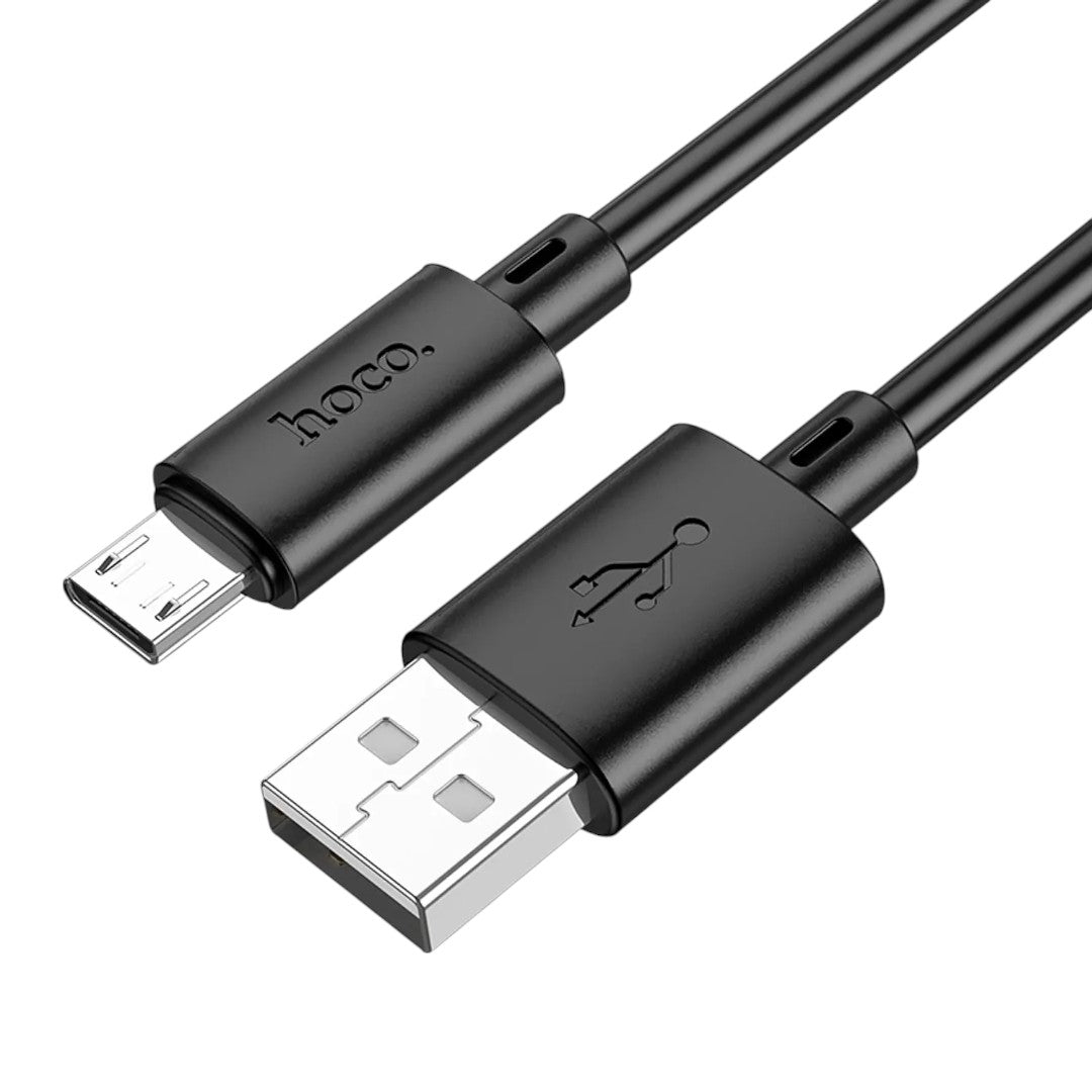 Cable Hoco X88 USB a MicroUSB 2M Negro 2.4A Carga Estable y Rápida