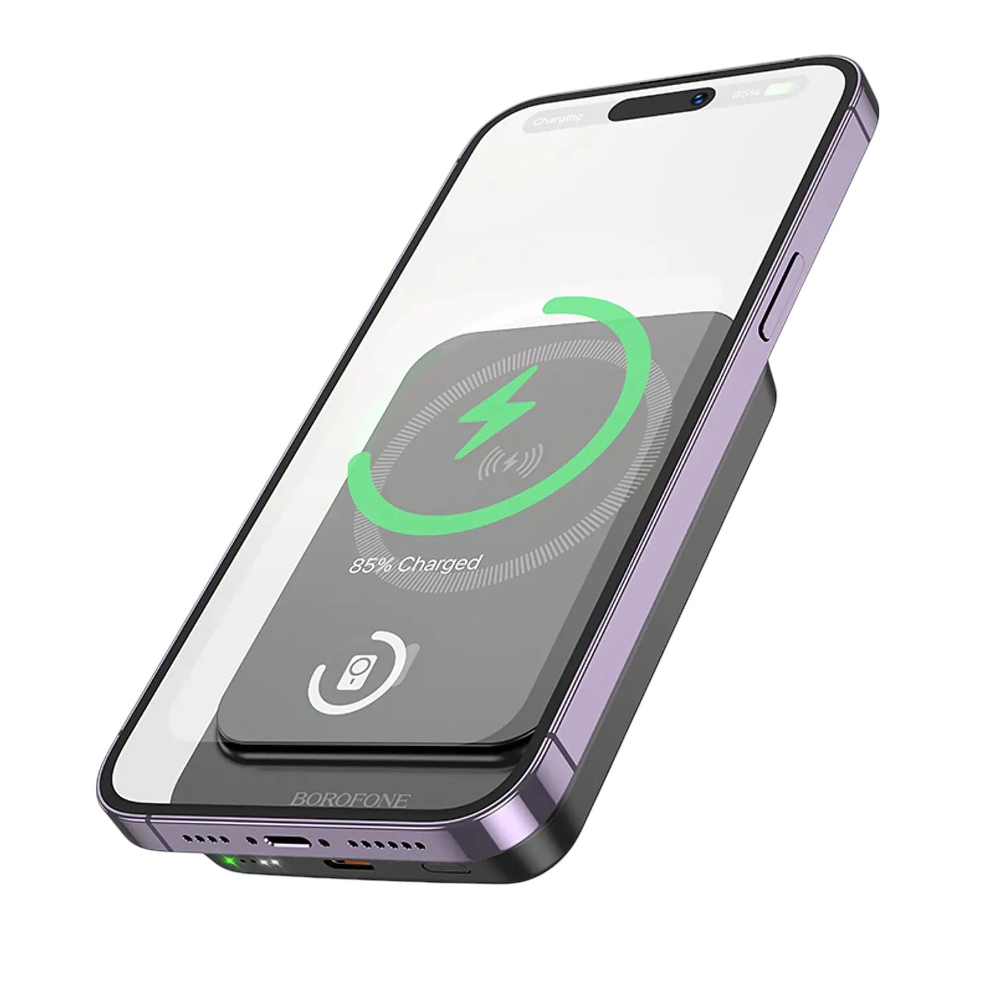 Powerbank Borofone Nimble 10000mAh PD20W + LED + Carga Rápida e Inalámbrica
