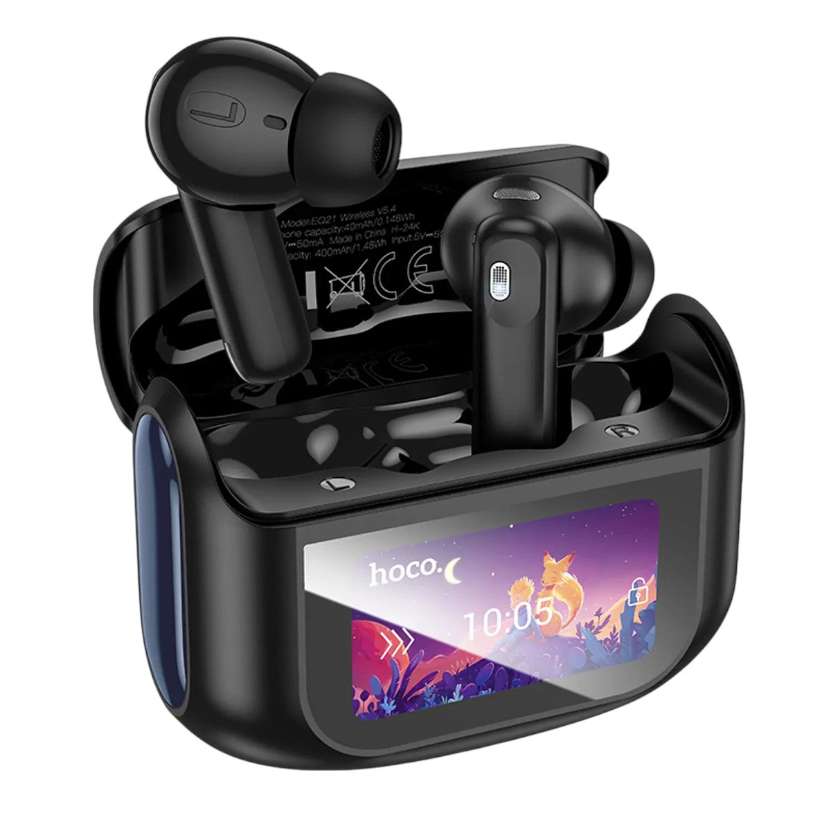 Audífonos Hoco EQ21 TWS ANC+ENC Pantalla LED Bluetooth 35h Autonomía