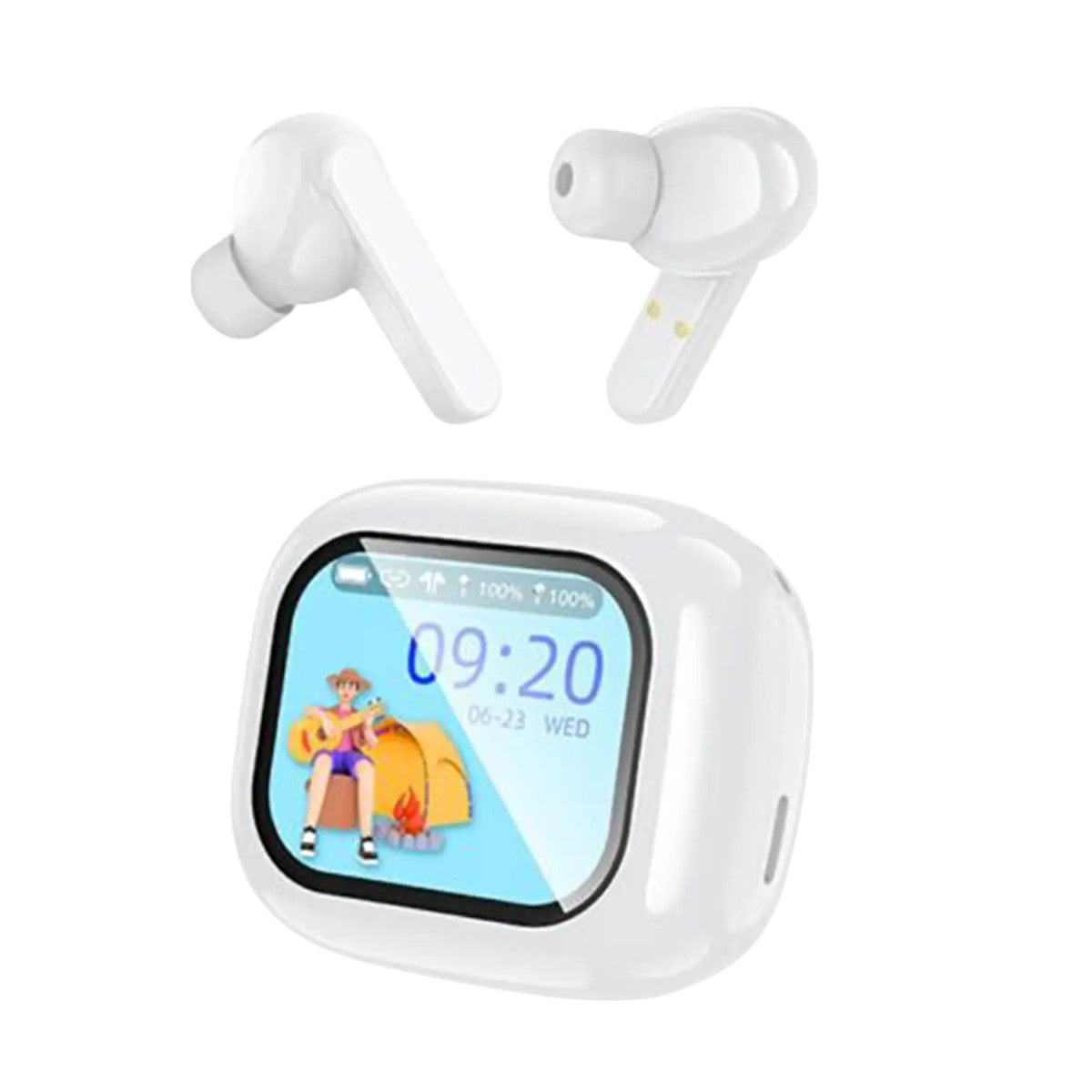 Audífonos Hoco DES53 TWS con Pantalla Smart Bluetooth IPX4 Blanco