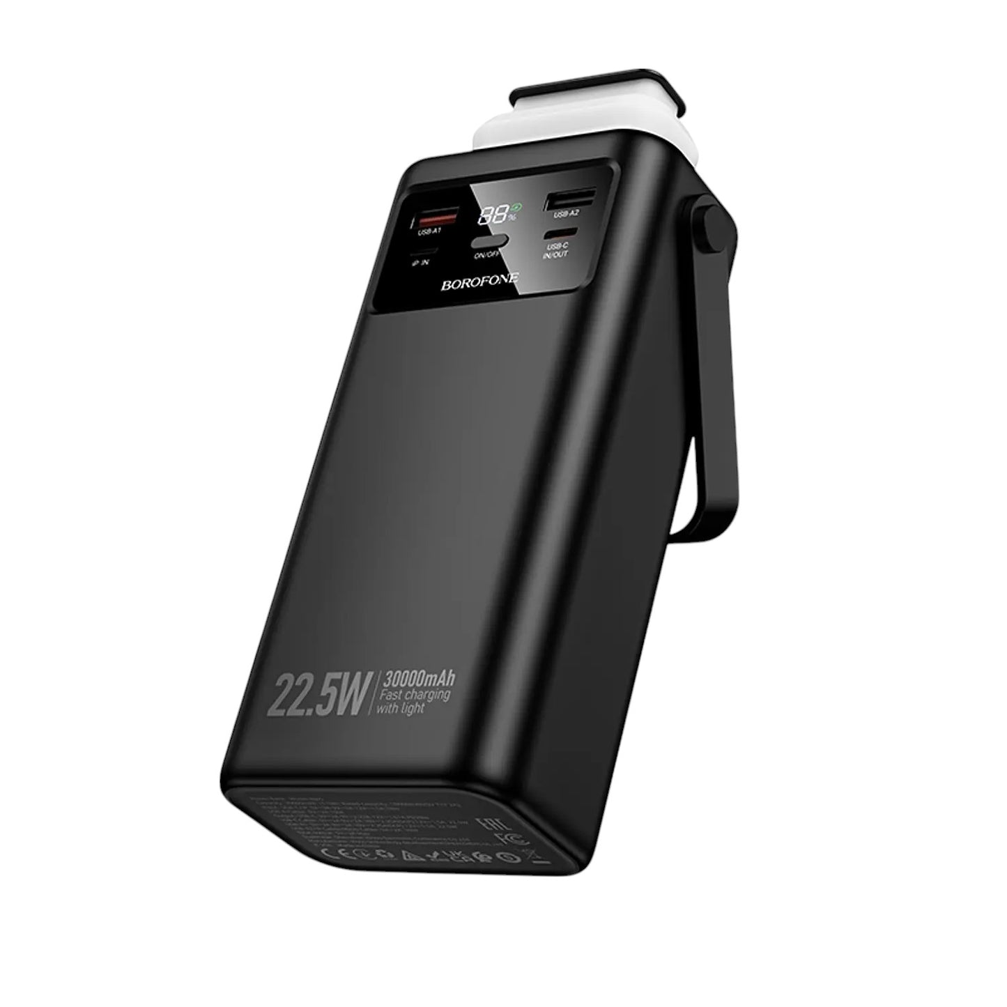 Powerbank Borofone BJ65 High 30 000 mAh PD 20 W + QC 225 W con pantalla LED