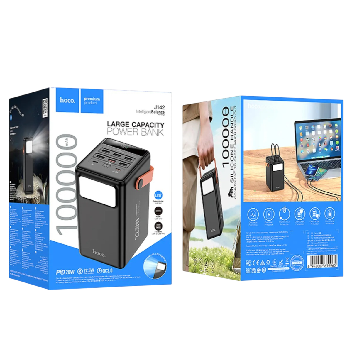 Powerbank Hoco J142 100000mAh 22.5W PD20W QC3.0 con Pantalla LED