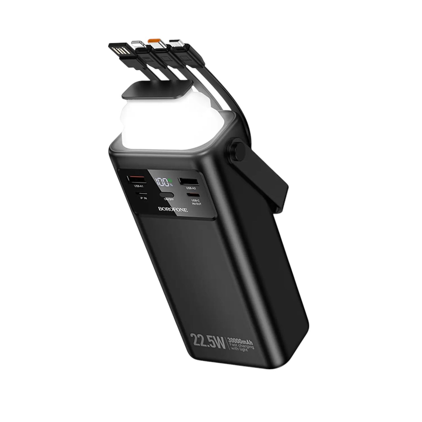 Powerbank Borofone BJ65 High 30 000 mAh PD 20 W + QC 225 W con pantalla LED