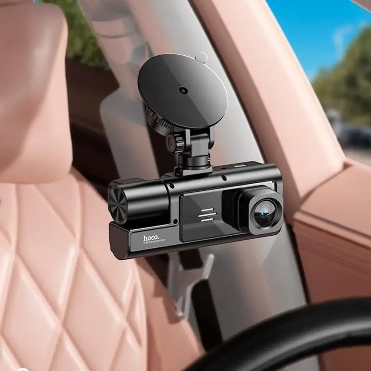 Cámara Auto Hoco DI60 World Dash Cam Full HD 3 Pantallas y Parking