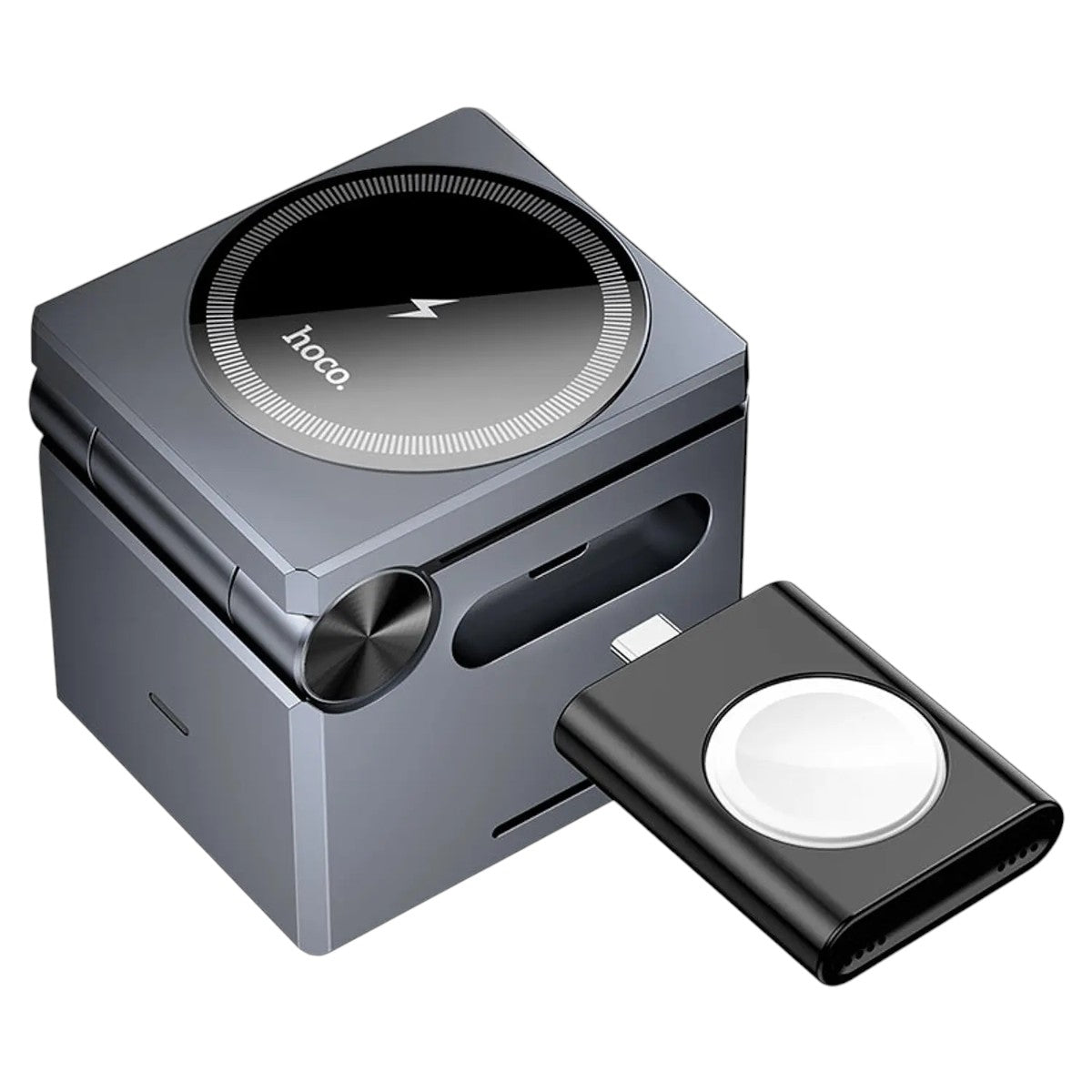Hoco CQ8 3-en-1 Plegable – Cargador Inalámbrico Magnético 15 W
