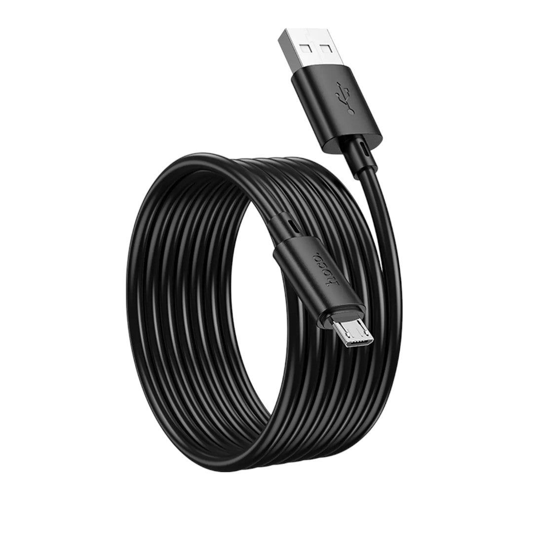 Cable Hoco X88 USB a MicroUSB 2M Negro 2.4A Carga Estable y Rápida