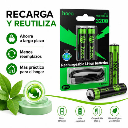 Pilas AA recargables USB-C Hoco JA3 – foto 7
