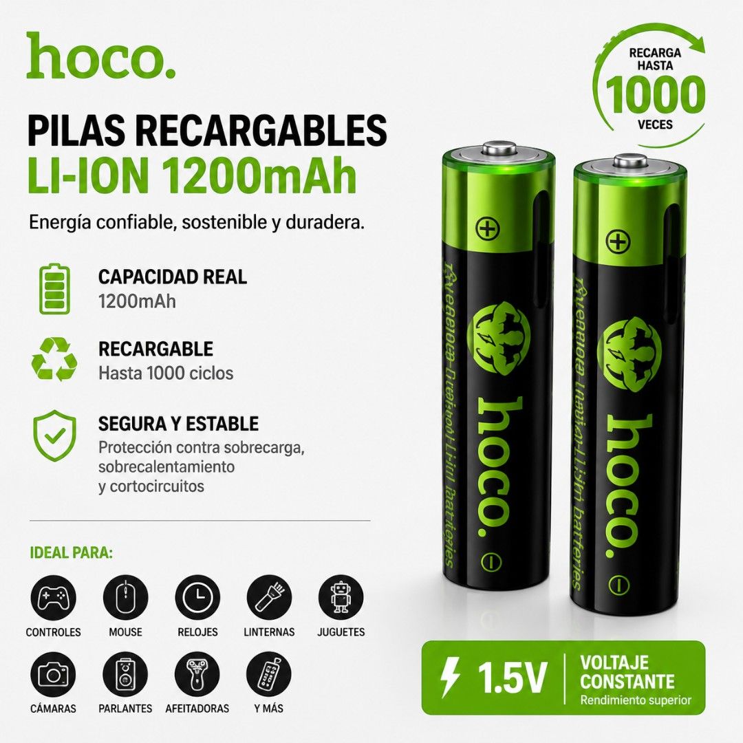 Pilas AAA recargables Hoco JA4 – foto 4