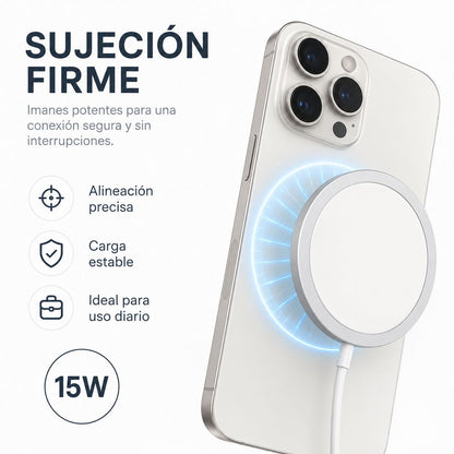 Cargador Inalámbrico Magnético 15W USB-C Compatible con MagSafe – foto 6