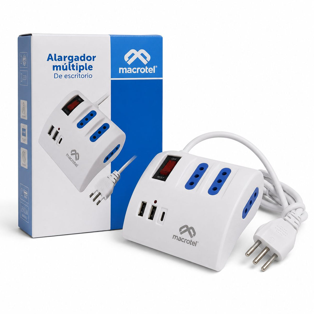 Zapatilla Macrotel 2500W con USB-C – foto 2