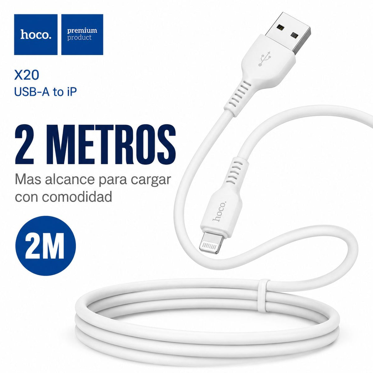 Cable Hoco X20 Lightning 2 m – foto 3