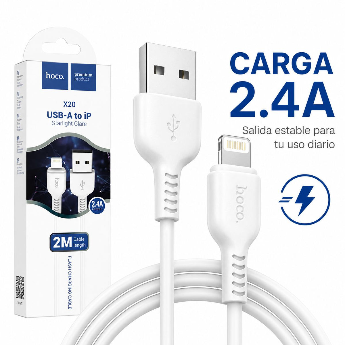 Cable Hoco X20 Lightning 2 m – foto 4
