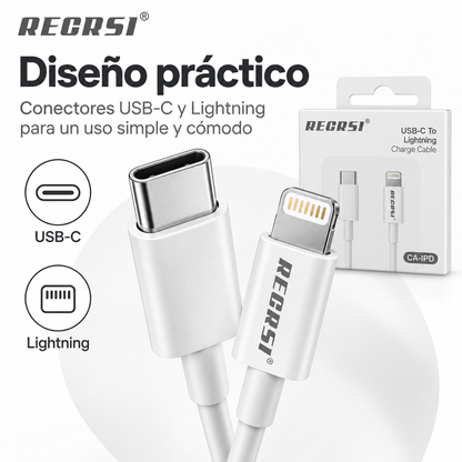 Cable de Carga Tipo C a Lightning Compatible con iPad CA-IPD - foto 8