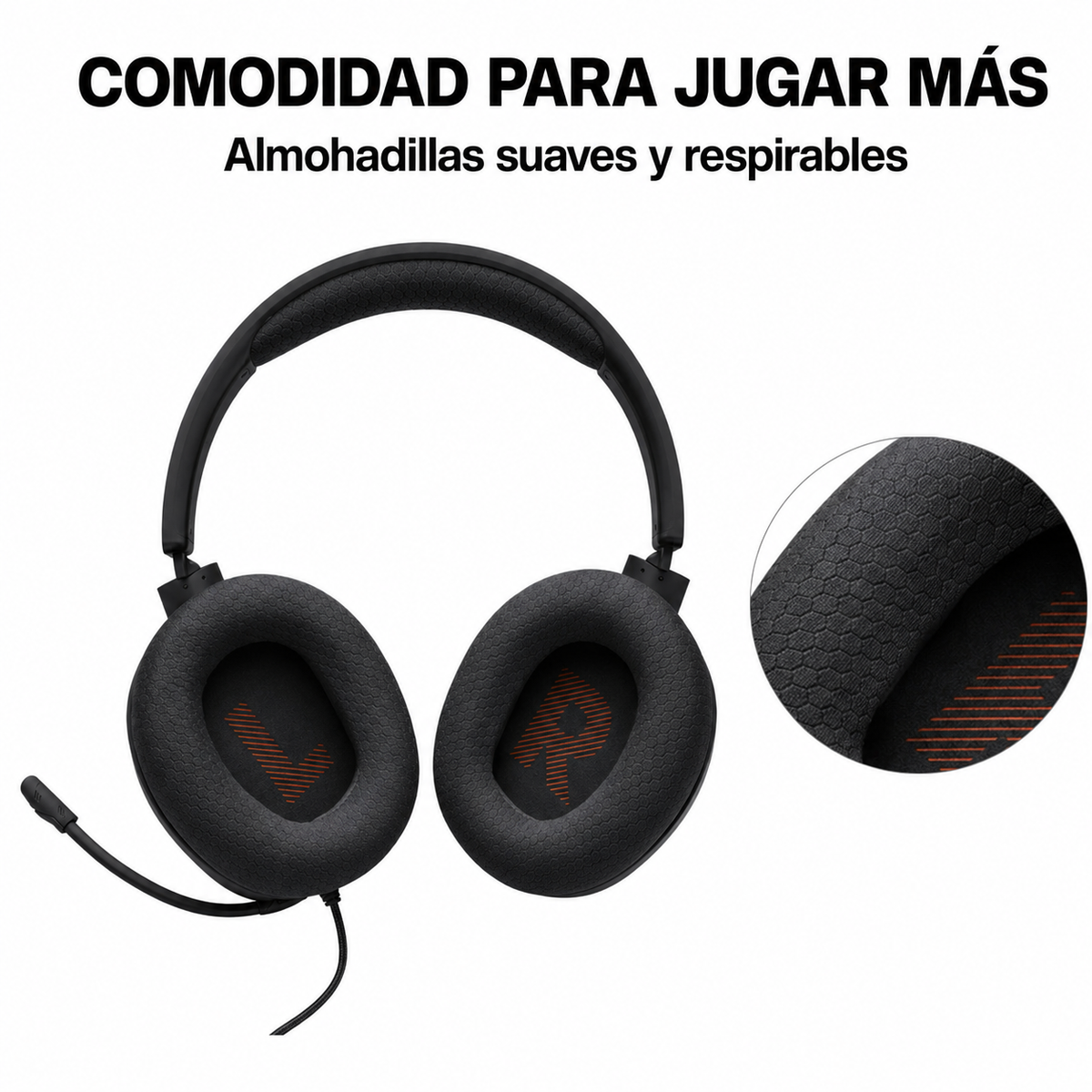 Audífonos Gamer JBL Quantum 100 M2 con Micrófono Desmontable 3.5 mm