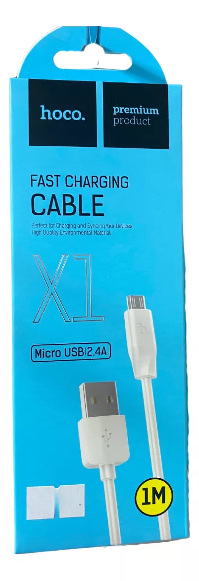 Cable Hoco X1 USB a Micro 1 Metro Blanco