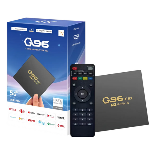 TV Box Q96 MAX Android 4K con WiFi y Control Remoto