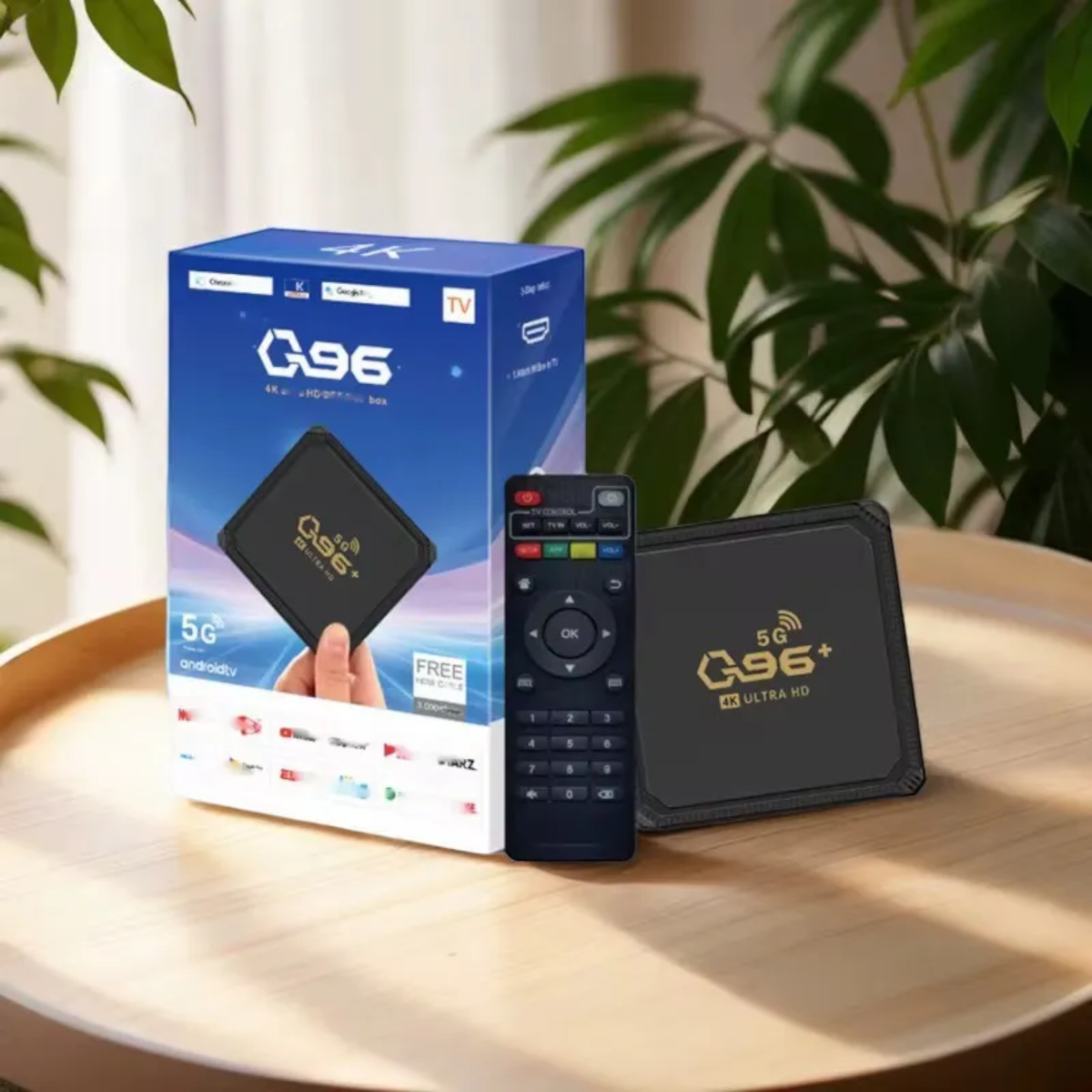 TV Box Q96 MAX Android 4K con WiFi y Control Remoto