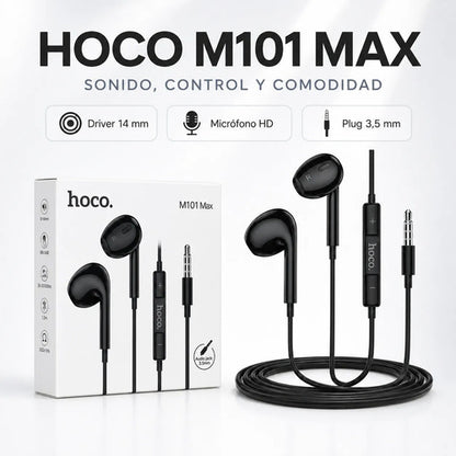 Audífonos Hoco M101 Max con Micrófono y Control, Jack 3.5 mm – Negro – foto 9