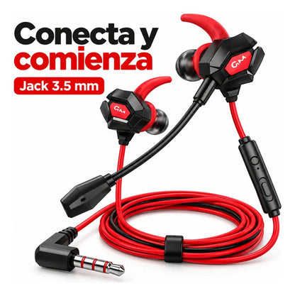 Audífonos Gamer Moxom MX-EP109 con Micrófono y Jack 3,5 mm – Rojo – foto 5