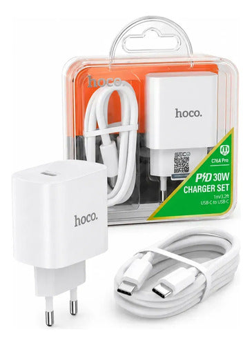 Cargador Hoco C76A USB-C Carga Rápida – Pro 30W + cable USB-C – foto 1