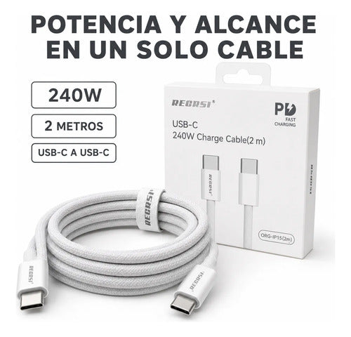 Cable Recrsi USB-C 2 m 240W – foto 6