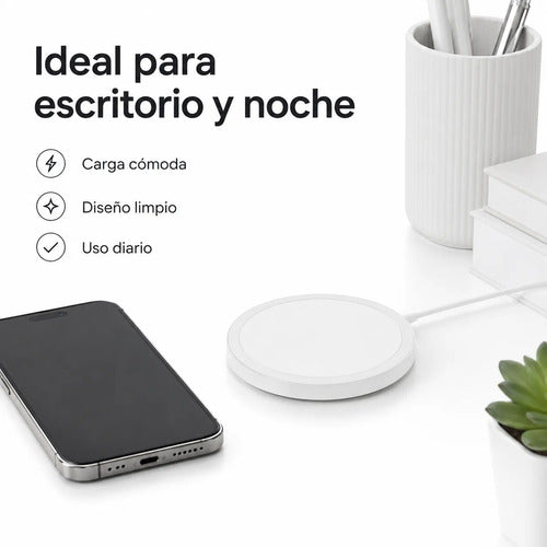 Cargador magnético Hoco CW52 15W blanco – foto 7
