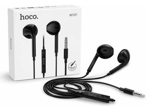 Audífonos Hoco M101 con Cable, Micrófono y Jack 3.5 mm – Negro – foto 1