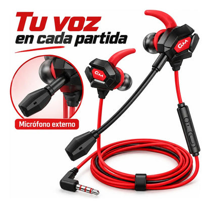 Audífonos Gamer Moxom MX-EP109 con Micrófono y Jack 3,5 mm – Rojo – foto 3