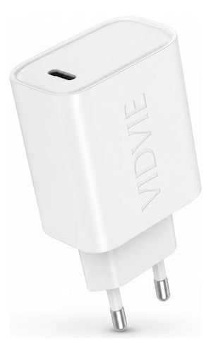 Cargador Vidvie A2347 20W USB-C PD Carga Rápida – Blanco – foto 1