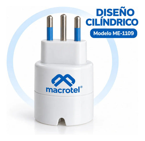 Adaptador Schuko a enchufe chileno Macrotel – foto 10