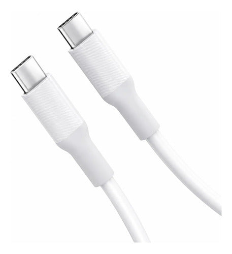 Cable Recrsi TA-01 USB-C a USB-C 60W 1 m de Silicona – Blanco – foto 1