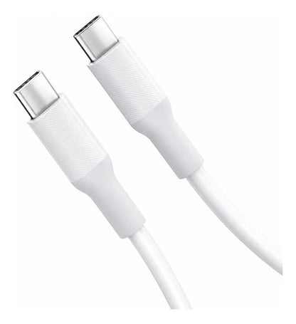Cable Recrsi TA-01 USB-C a USB-C 60W 1 m de Silicona – Blanco – foto 1