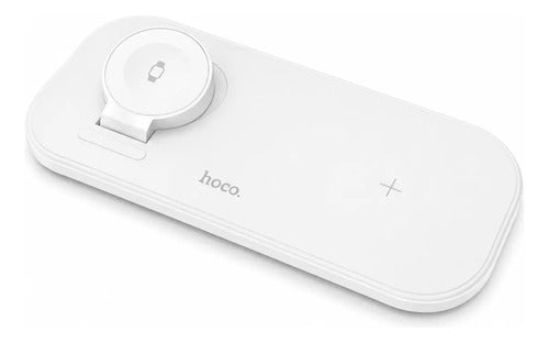 Cargador inalámbrico 3 en 1 Hoco CW65 blanco – foto 1