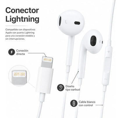 Audífonos Recrsi tipo EarPods Lightning – foto 3