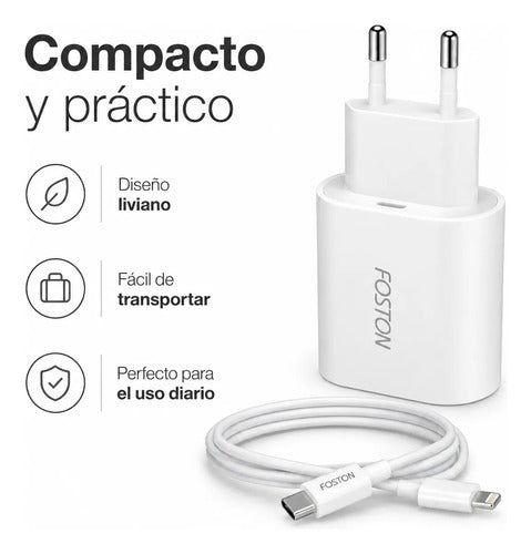Cargador 35W USB-C con Cable USB-C a Lightning 1 m para iPhone – foto 7