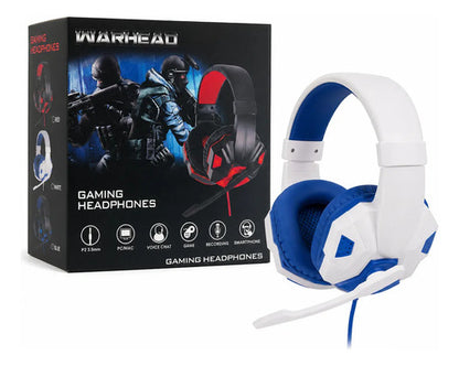 Audífonos gamer LED blanco y azul – foto 2