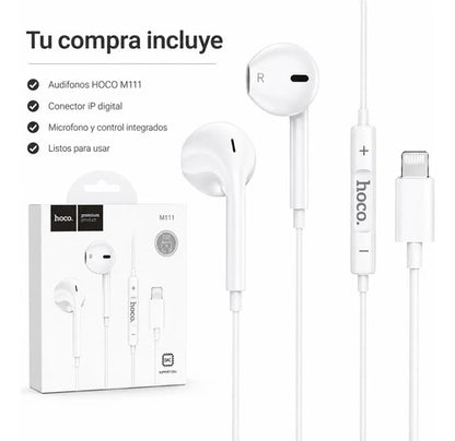 Audífonos Hoco M111 Lightning blanco – foto 10