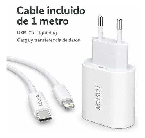 Cargador 35W USB-C con Cable USB-C a Lightning 1 m para iPhone – foto 6