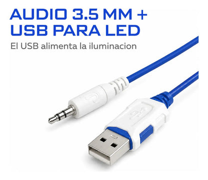 Audífonos gamer LED blanco y azul – foto 5