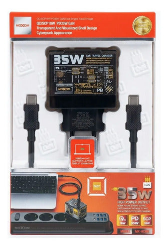 Cargador Moxom MX-HC195 GaN 35W – foto 2