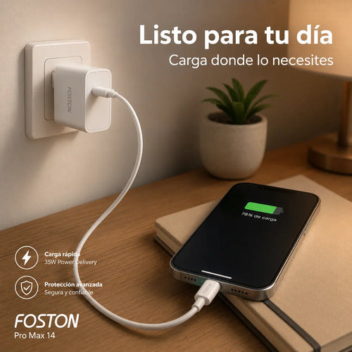 Cargador 35W USB-C con Cable USB-C a Lightning 1 m para iPhone – foto 8