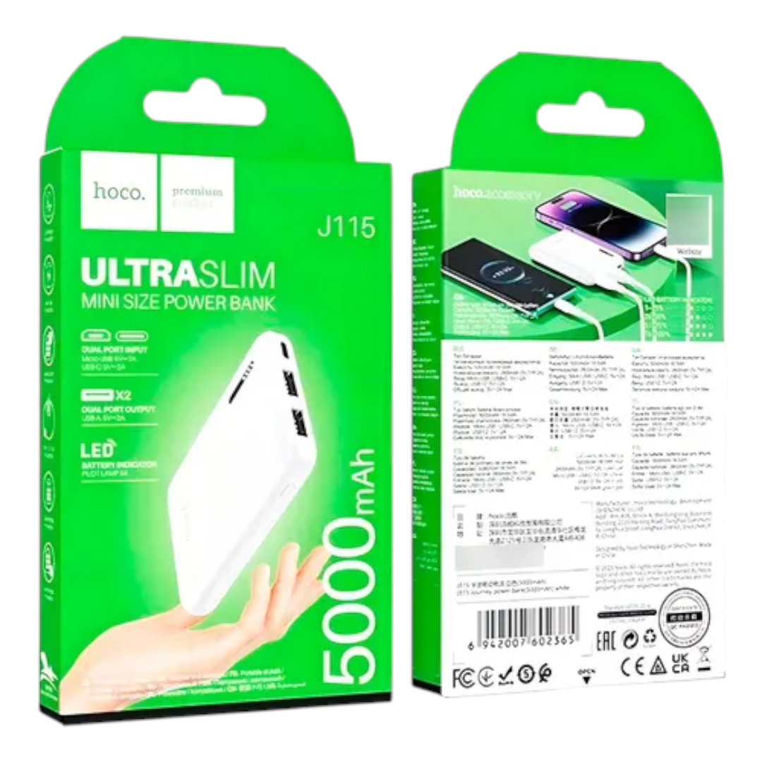 Power Bank HOCO J115 5000mAh Ultra Slim Mini