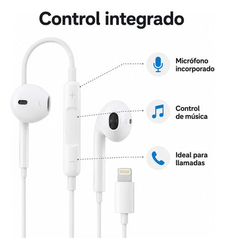 Audífonos Recrsi tipo EarPods Lightning – foto 2