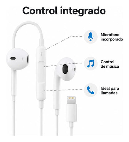 Audífonos Recrsi tipo EarPods Lightning – foto 2
